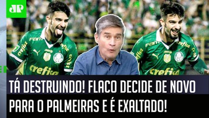 ‘Gente, o Flaco López está se tornando um…’; artilheiro decide de novo no Palmeiras e é elogiado